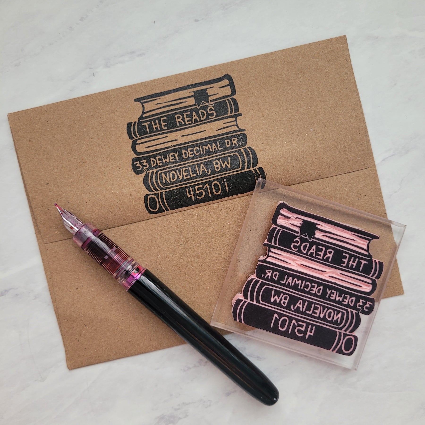 Stack Stamp Return Address Book Stack Stamp | Salt & Paper – Salt and Paper