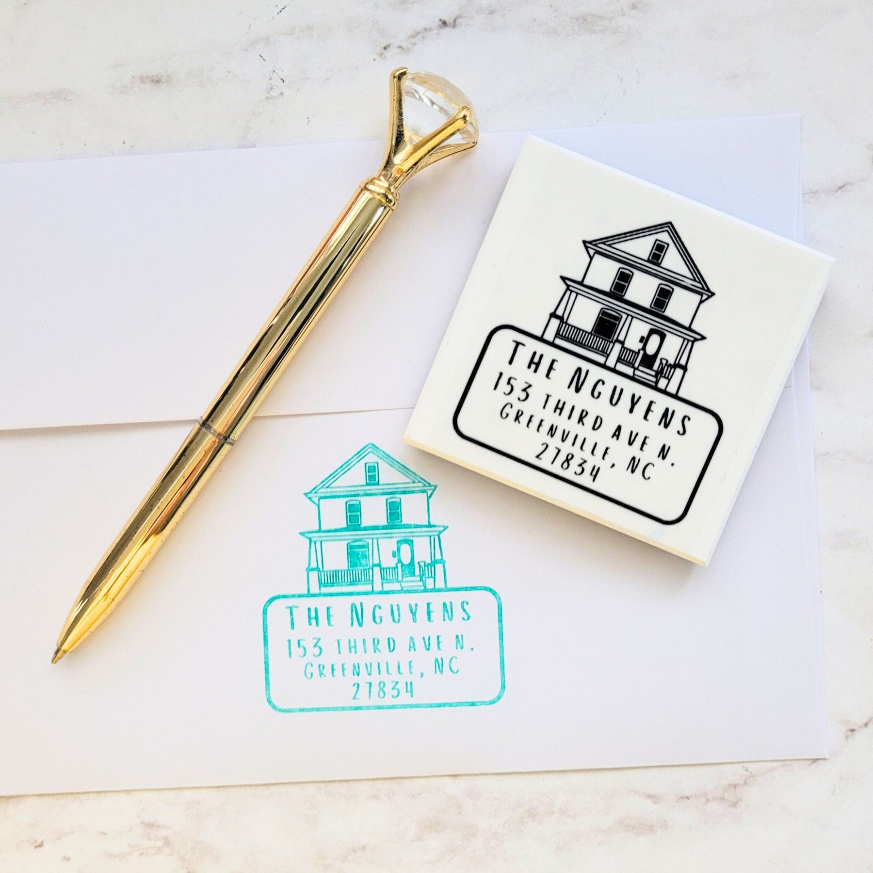 House Address Stamp (Pre-Inked) | Salt & Paper – Salt and Paper