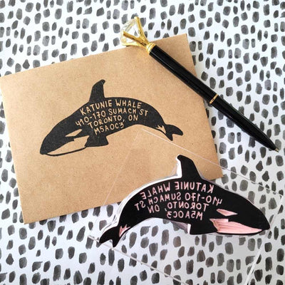 orca, killerwhale, pacificnorthwest, cascadia, BC, britishcolumbia, washington, oregon, rubberstamp, rubberstamping, unique housewarming gift